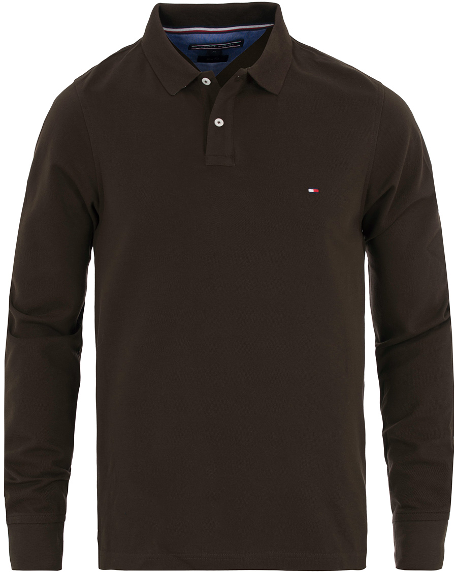 Herre | Trøjer | Tommy Hilfiger | Luxury Slim Fit Long Sleeve Polo Delisioso Brown