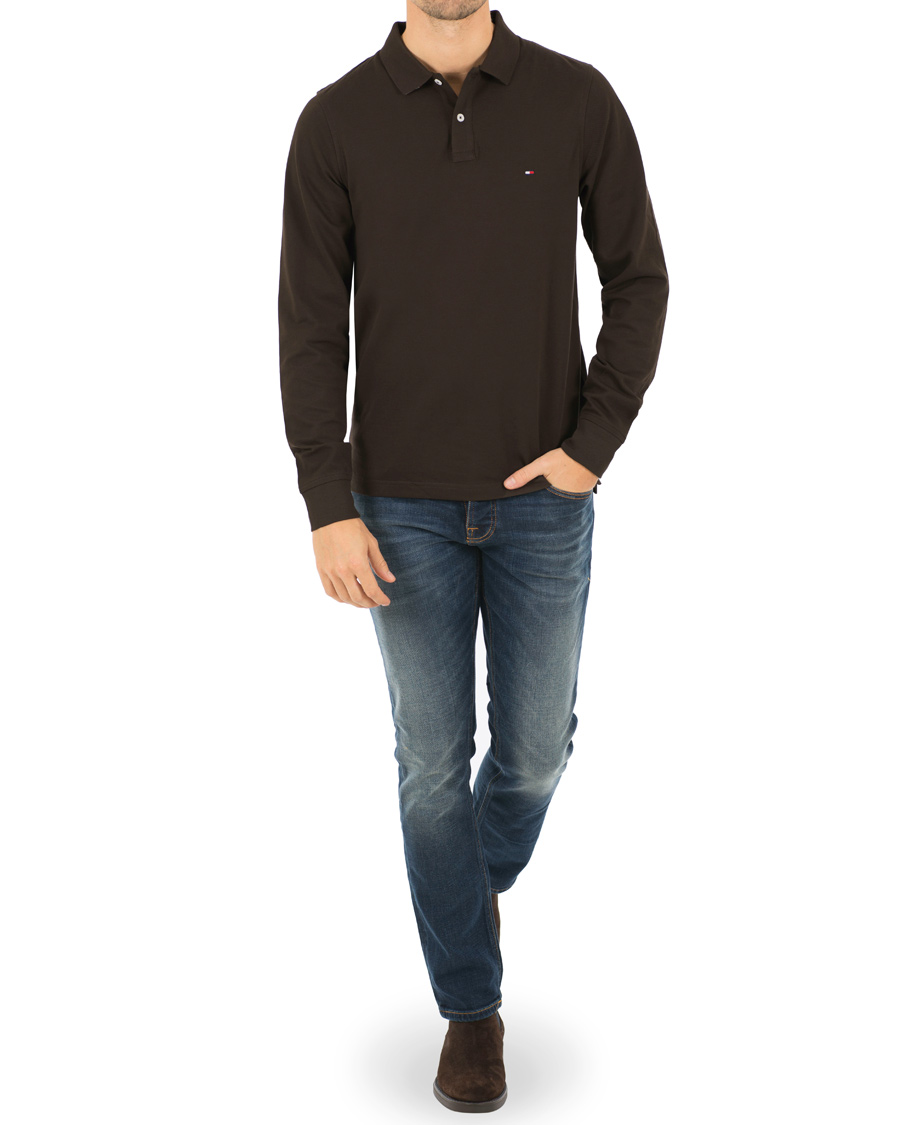 Herre | Trøjer | Tommy Hilfiger | Luxury Slim Fit Long Sleeve Polo Delisioso Brown