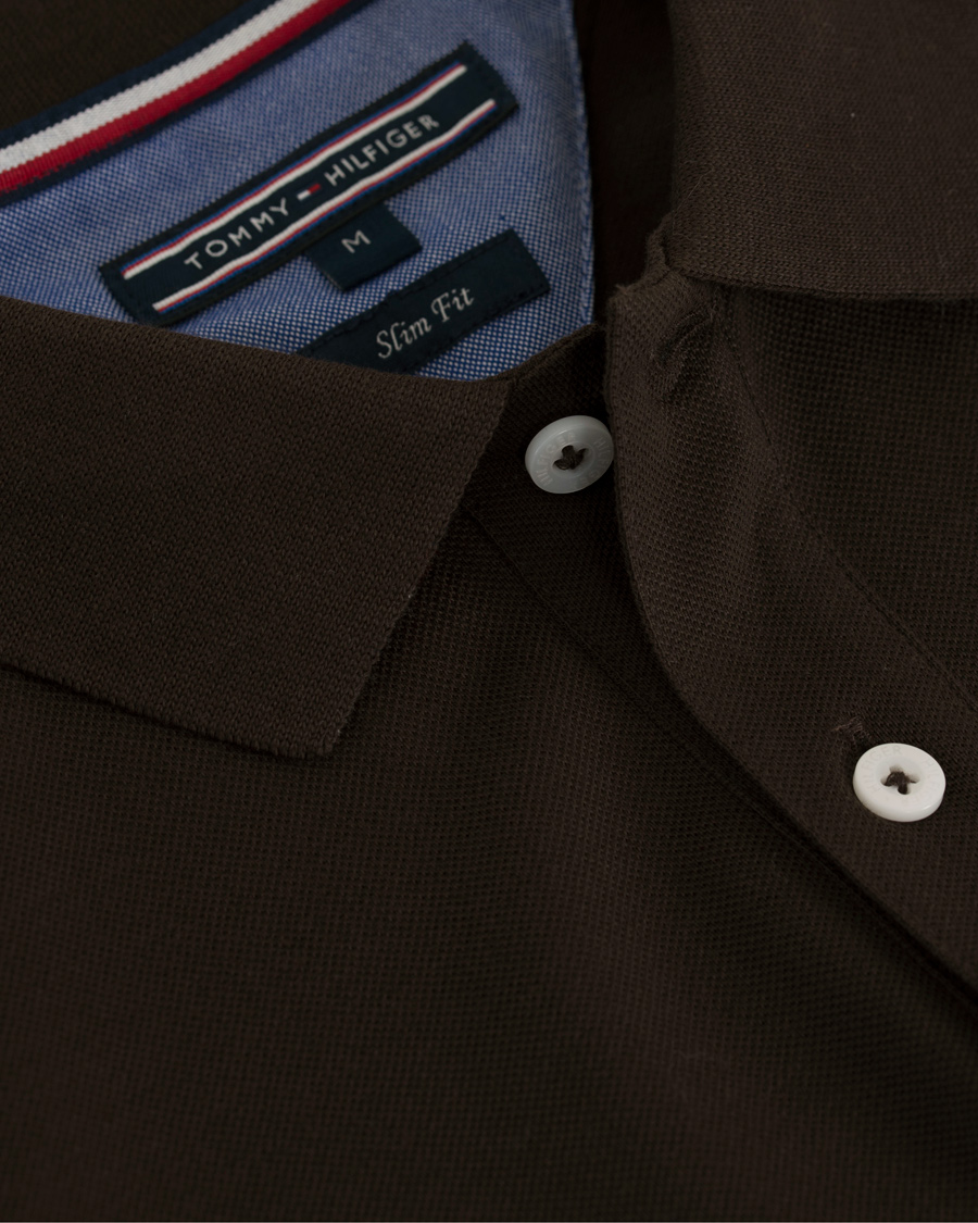 Herre | Trøjer | Tommy Hilfiger | Luxury Slim Fit Long Sleeve Polo Delisioso Brown