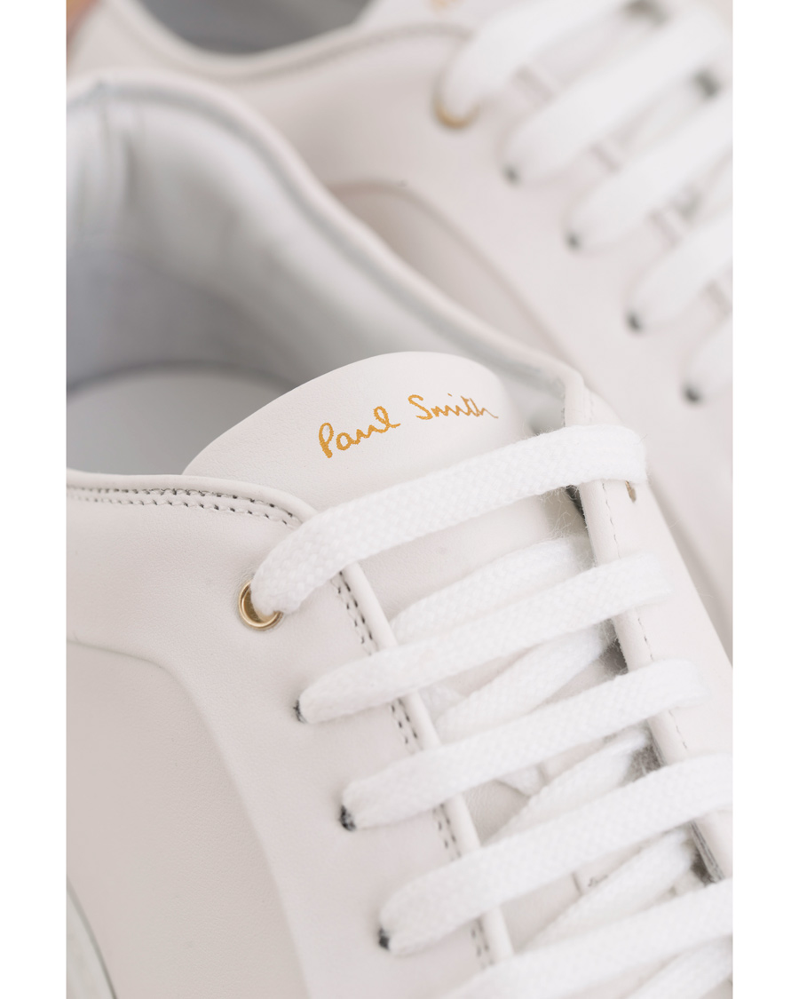 Herre | Paul Smith Basso Leather Sneaker White/Multi Stripe | Paul Smith | Basso Leather Sneaker White/Multi Stripe