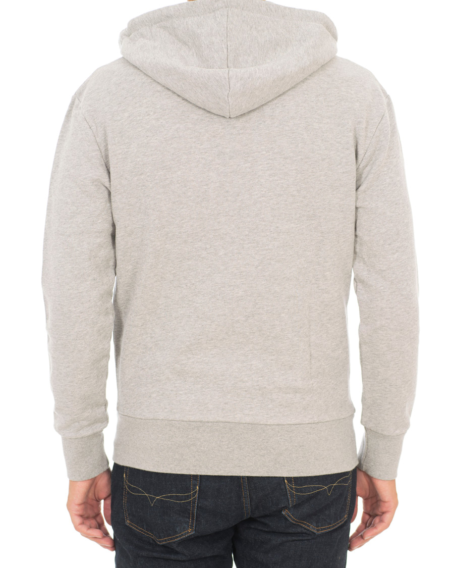 Herre | Trøjer | Maison Kitsuné | Zip Hoodie Tricolor Fox Patch Grey Melange