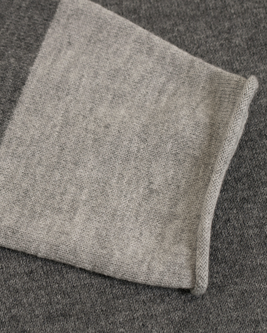 Herre | Trøjer | Filippa K | Cotton/Merino Roll Edge Sweater Grey Melange