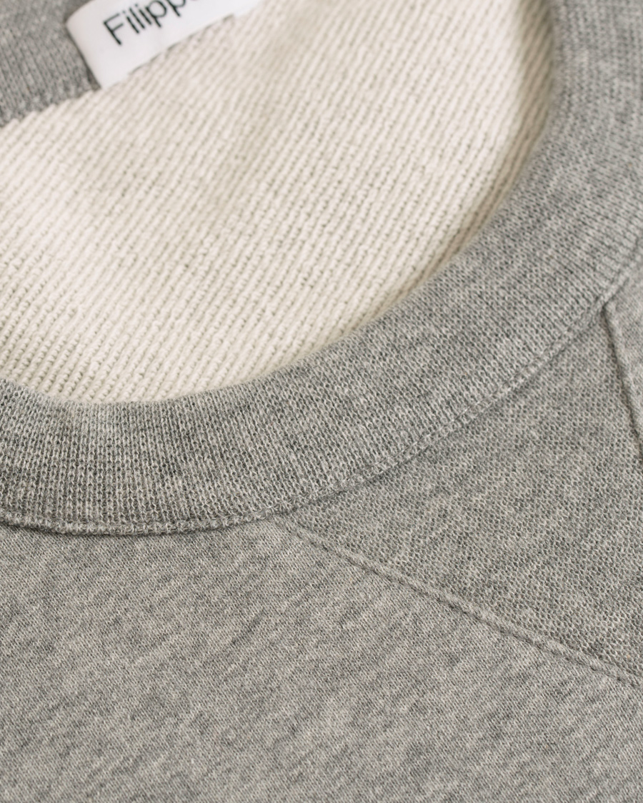 Herre | Trøjer | Filippa K | Rider Crew Neck Sweatshirt Grey Melange