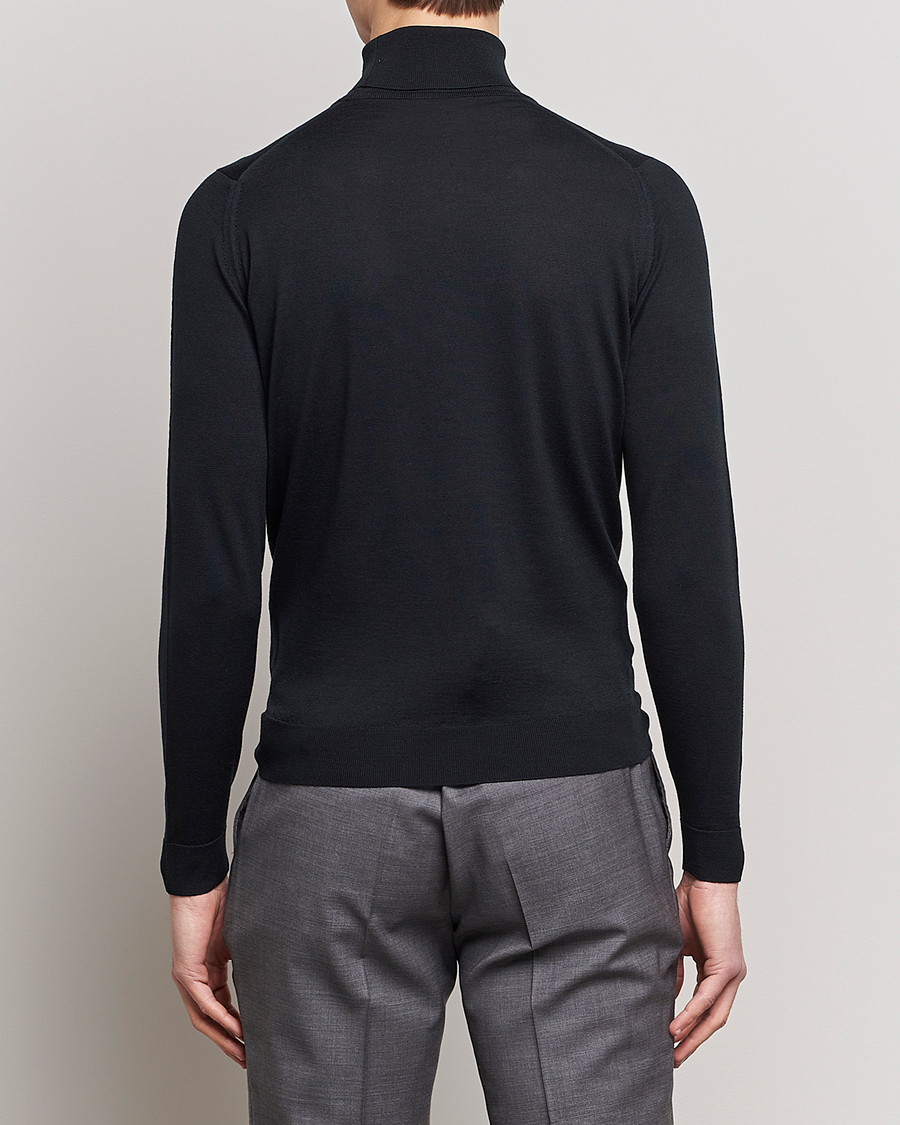 Herre | Trøjer | John Smedley | Cherwell Extra Fine Merino Rollneck Black