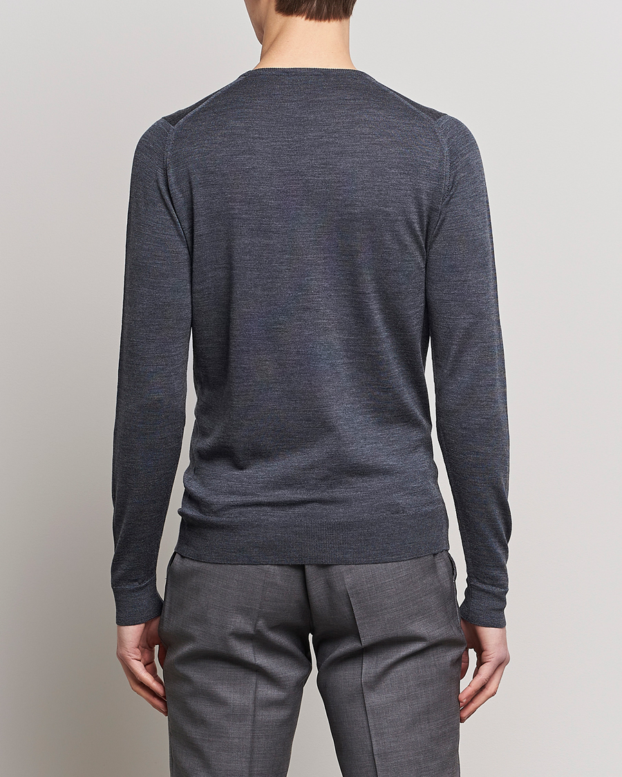 Herre | Trøjer | John Smedley | Lundy Extra Fine Merino Crew Neck Charcoal