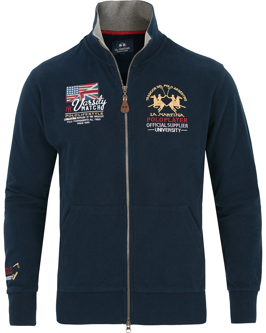 Herre | Trøjer | La Martina | Silas Full Zip Sweater Navy