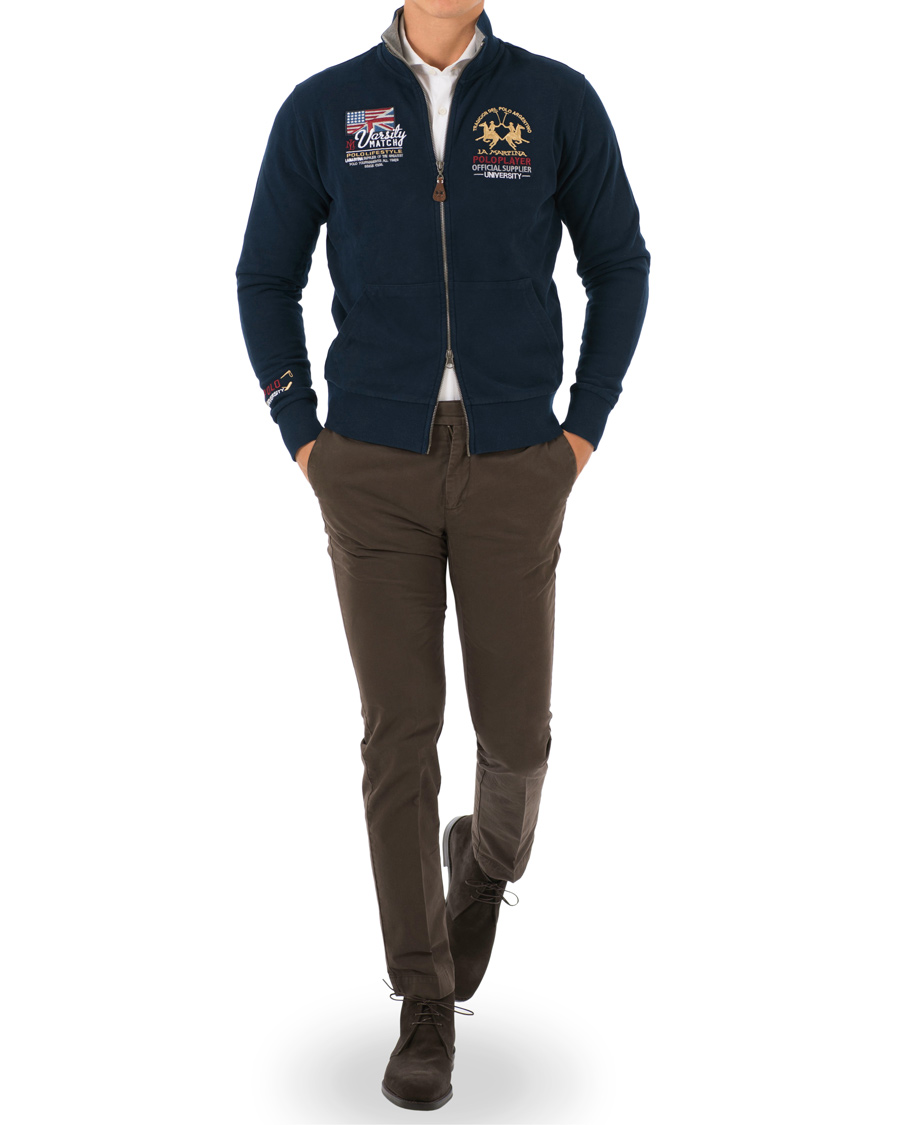 Herre | Trøjer | La Martina | Silas Full Zip Sweater Navy