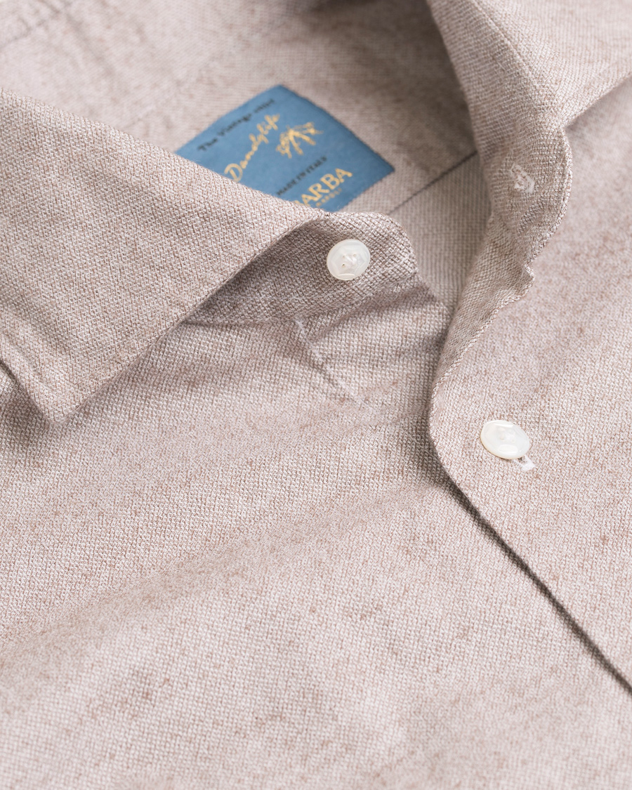 Herre | Skjorter | Barba Napoli | Dandylife Slim Fit Flannel Shirt Brown