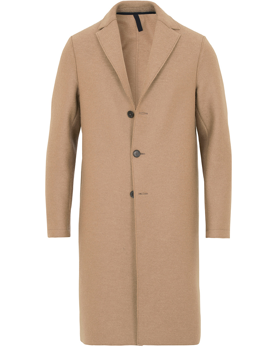 Herre | Jakker | Harris Wharf London | Wool Raw Edge Overcoat Camel