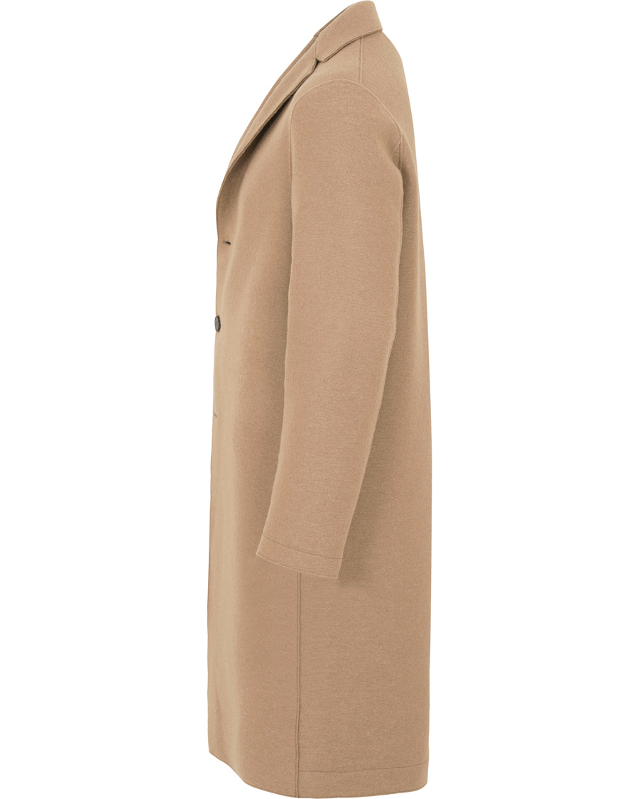 Herre | Jakker | Harris Wharf London | Wool Raw Edge Overcoat Camel