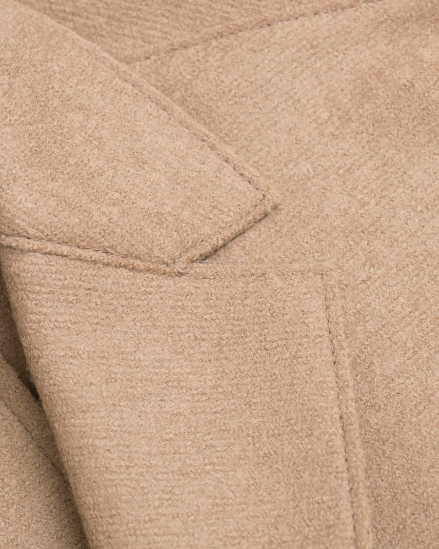 Herre | Jakker | Harris Wharf London | Wool Raw Edge Overcoat Camel