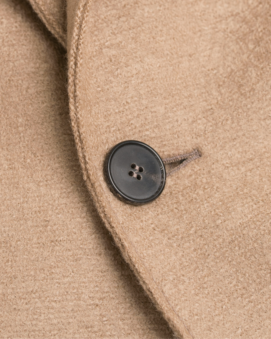 Herre | Jakker | Harris Wharf London | Wool Raw Edge Overcoat Camel