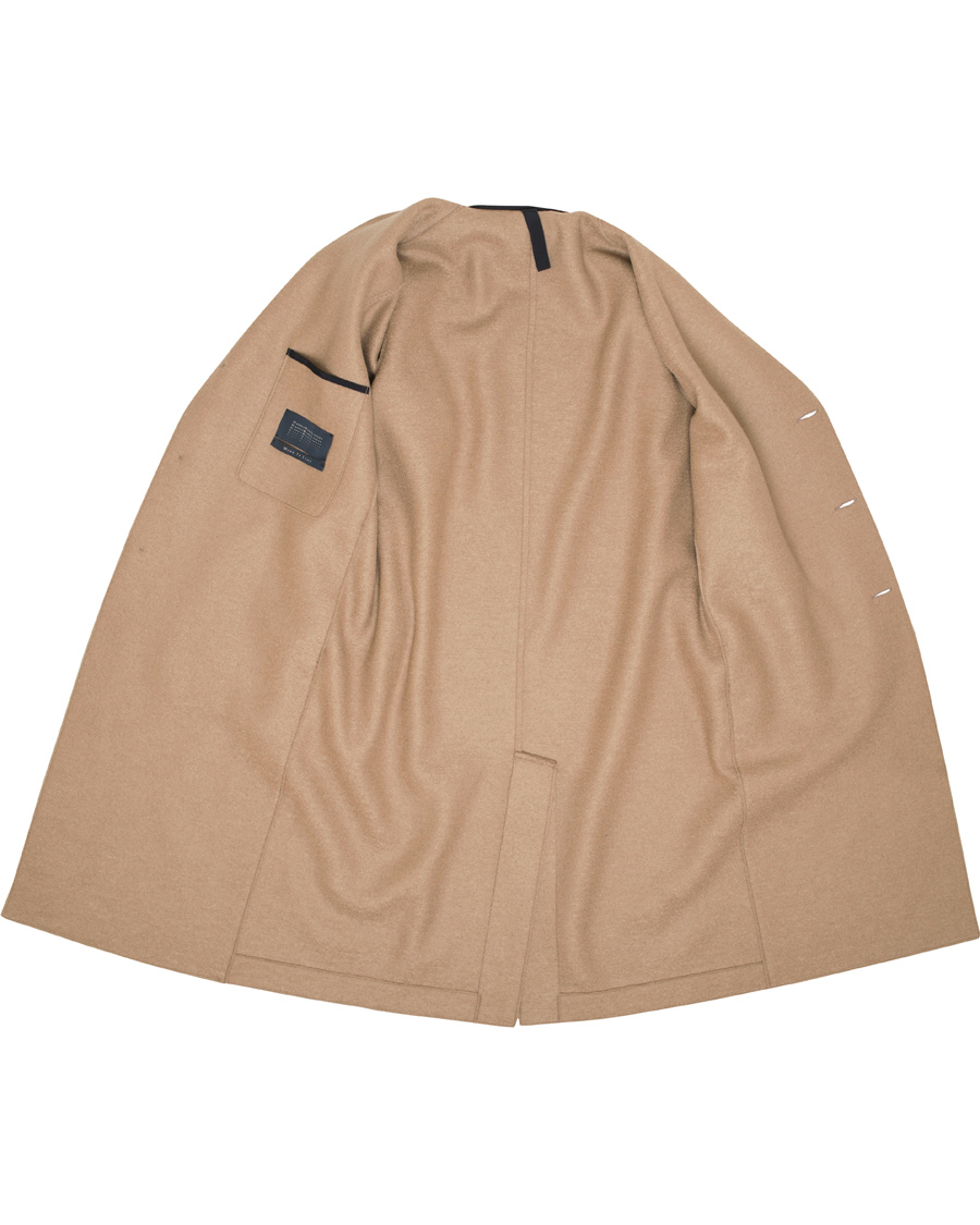 Herre | Jakker | Harris Wharf London | Wool Raw Edge Overcoat Camel