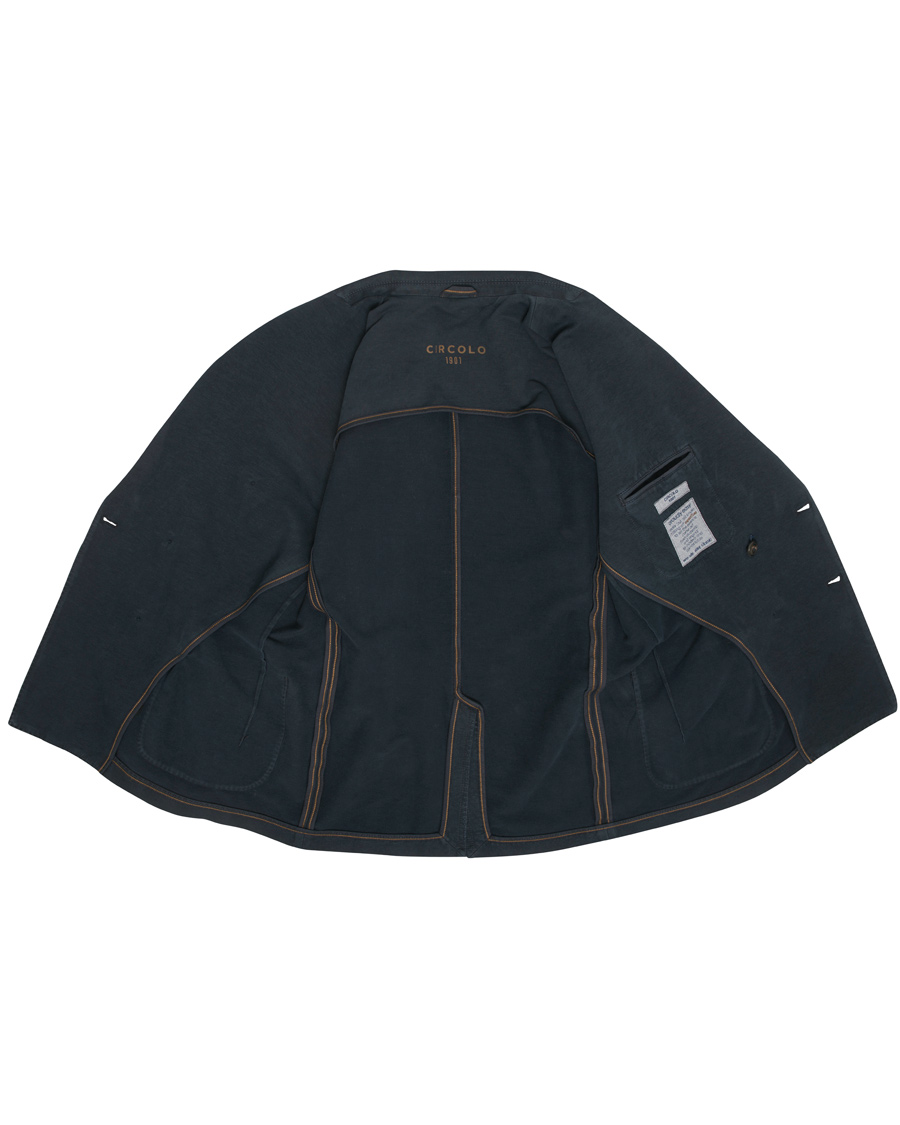 Herre | Blazere & jakker | Circolo 1901 | Jersey Patch Pocket Double Breasted Blazer Navy