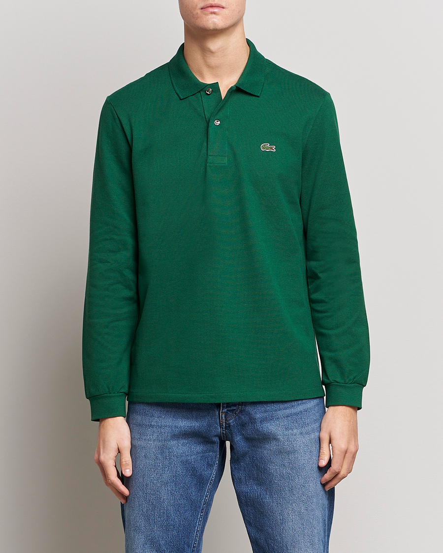 Herre | Trøjer | Lacoste | Long Sleeve Piké Green
