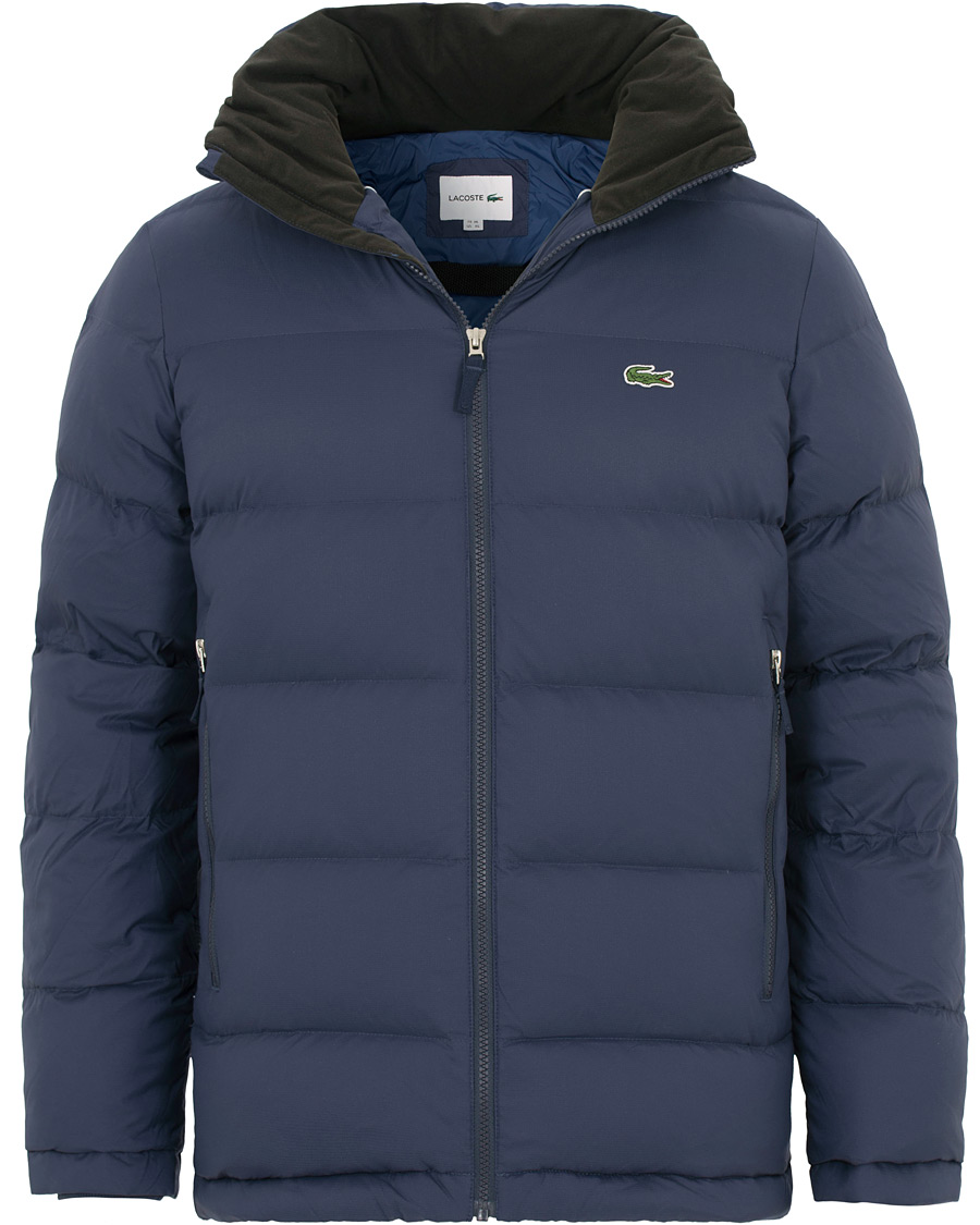 dæk fascisme krater Lacoste Down Hooded Jacket Marine - CareOfCarl.dk