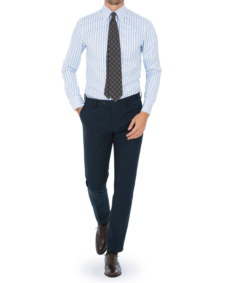 Herre | Skjorter | Stenströms | Slimline Striped Shirt White/Blue