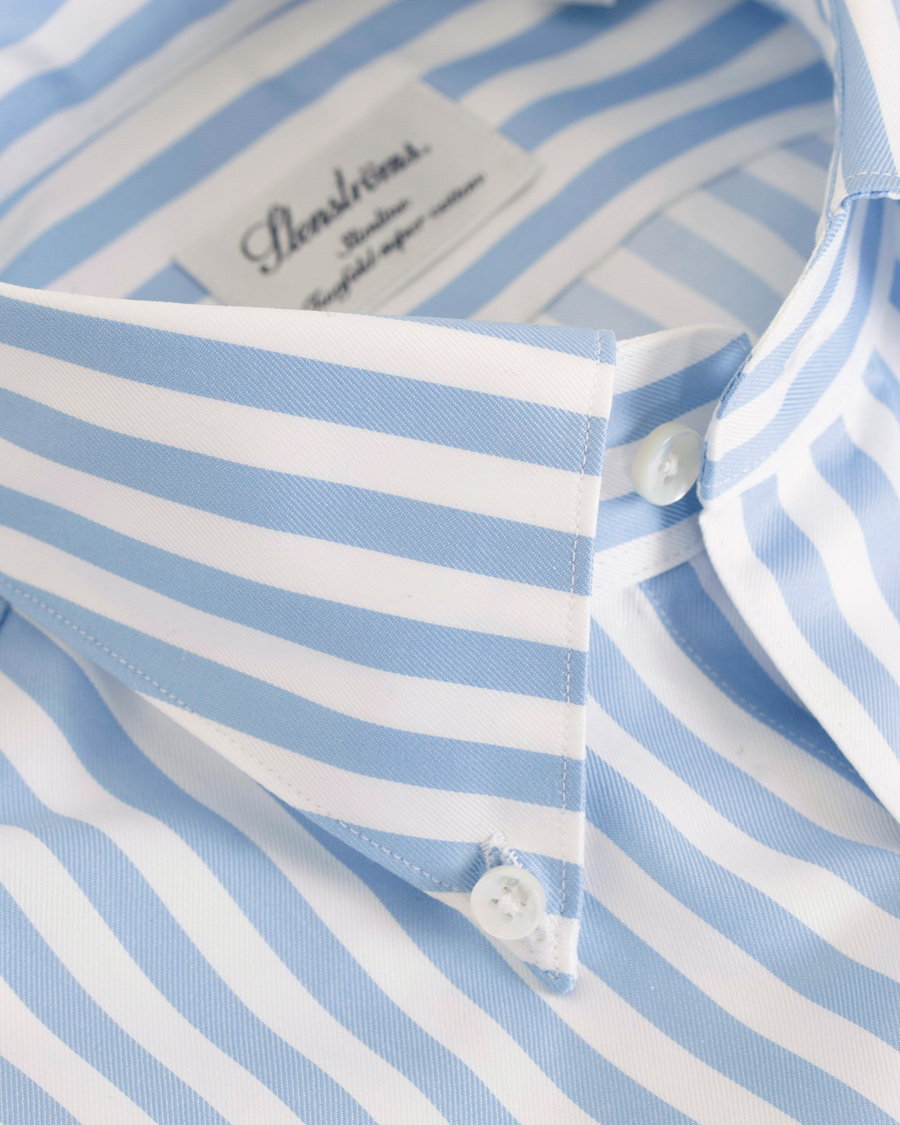 Herre | Skjorter | Stenströms | Slimline Striped Shirt White/Blue