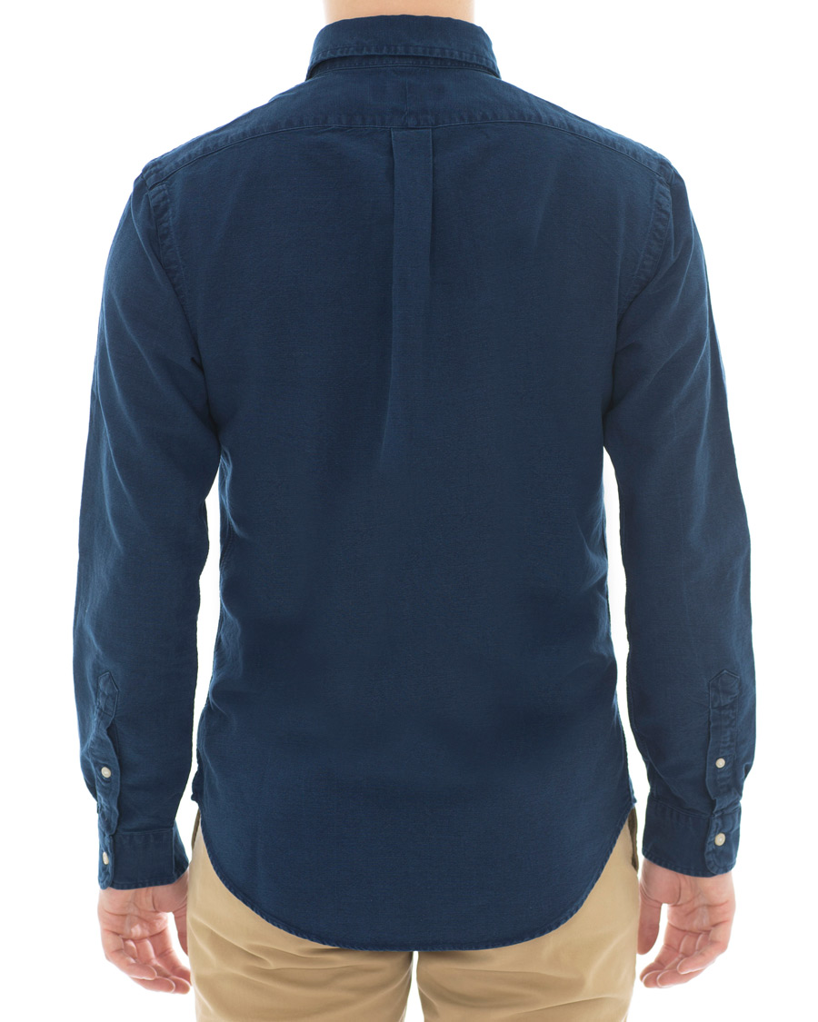 Herre | Skjorter | Polo Ralph Lauren | Slim Fit Garment Dyed Oxford Shirt Indigo