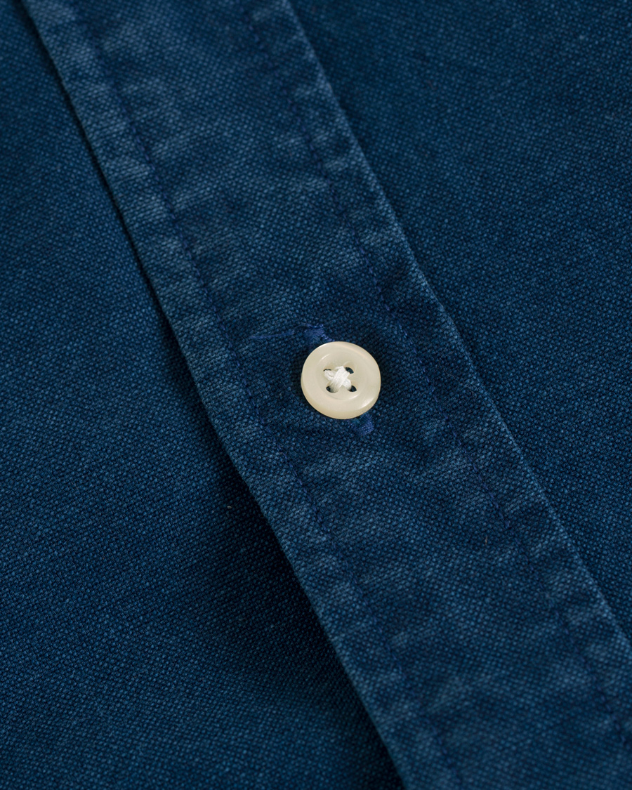 Herre | Skjorter | Polo Ralph Lauren | Slim Fit Garment Dyed Oxford Shirt Indigo