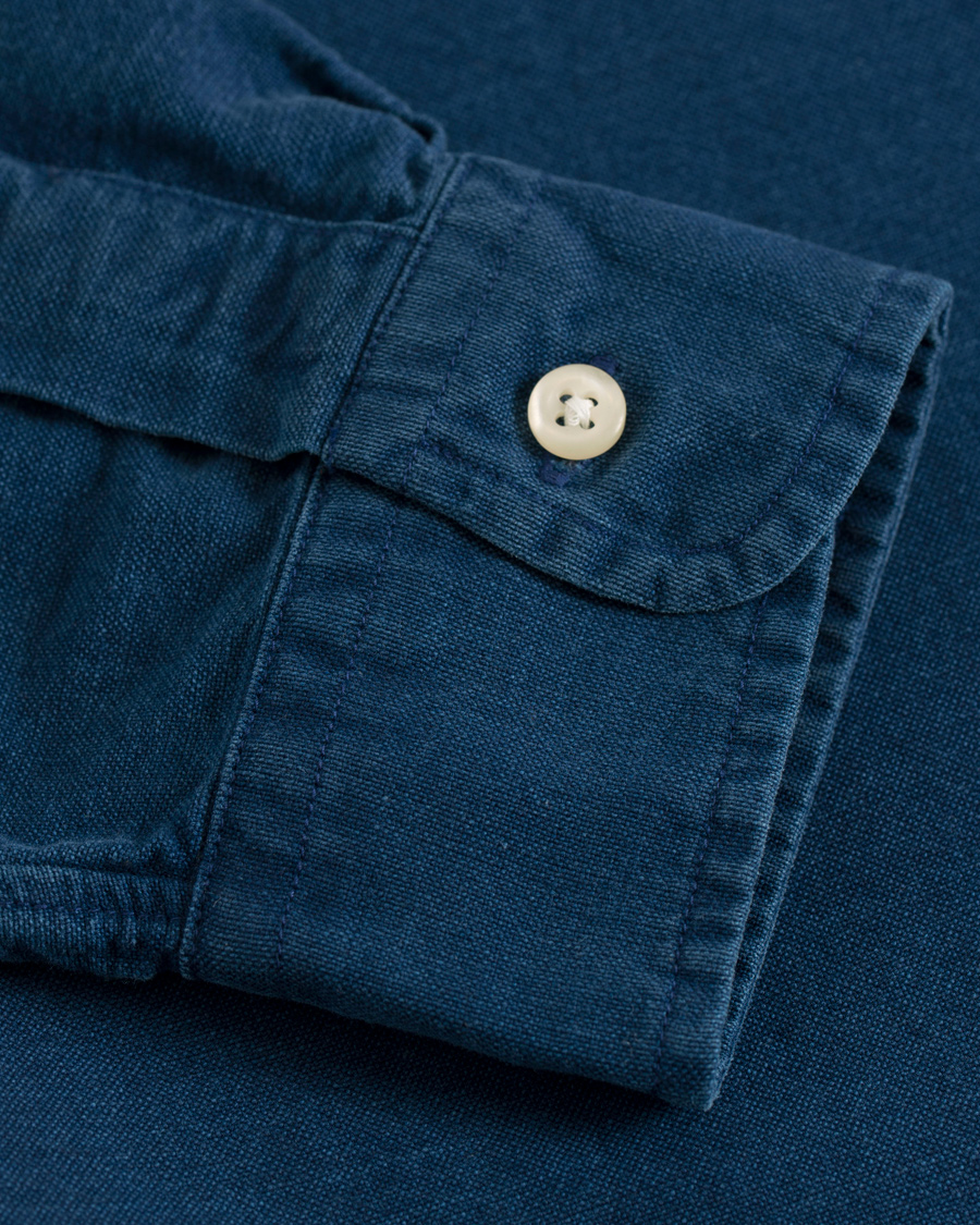 Herre | Skjorter | Polo Ralph Lauren | Slim Fit Garment Dyed Oxford Shirt Indigo