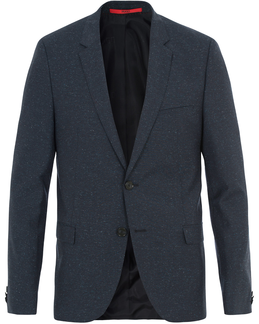 Herre | Jakkesæt | HUGO | Arti Hesten Wool/Silk Donegal Suit Navy