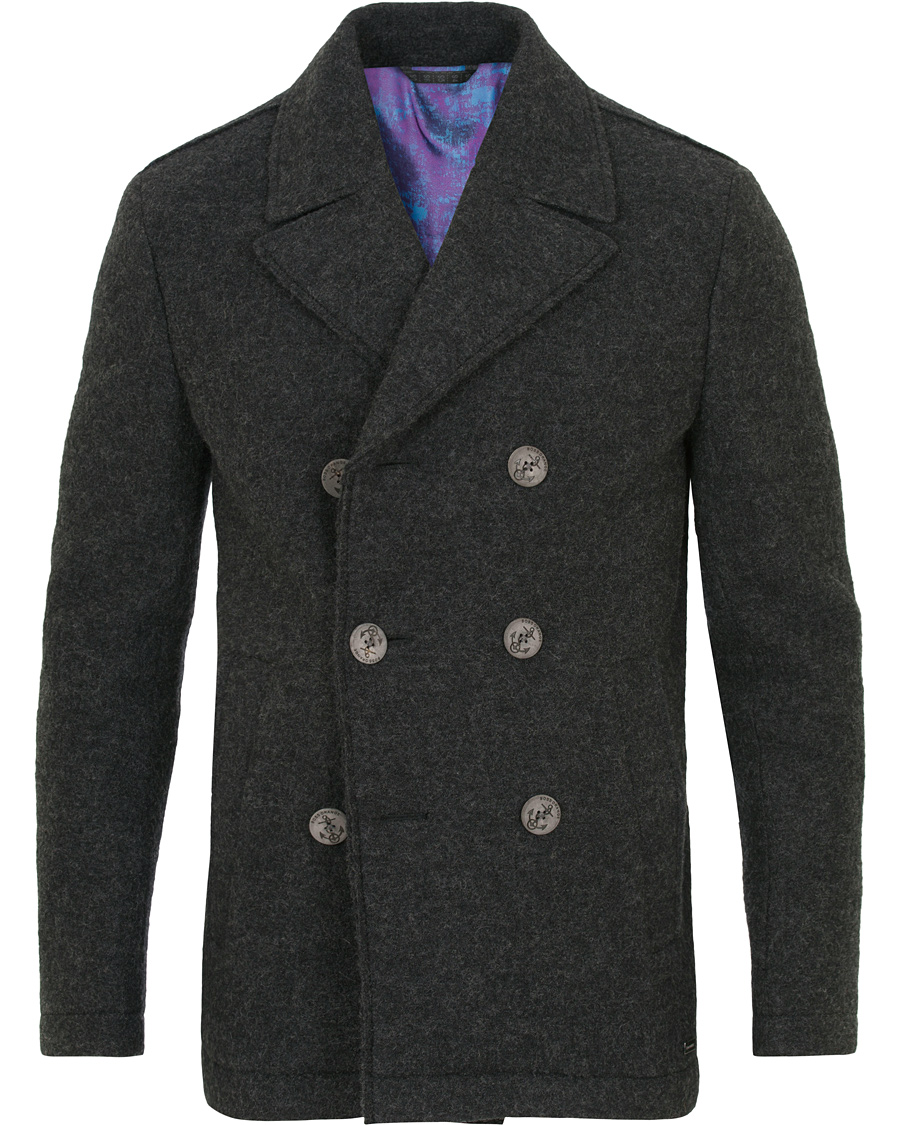 Herre | Jakker | BOSS ORANGE | BOSS Casual Branco Wool Peacoat Dark Grey