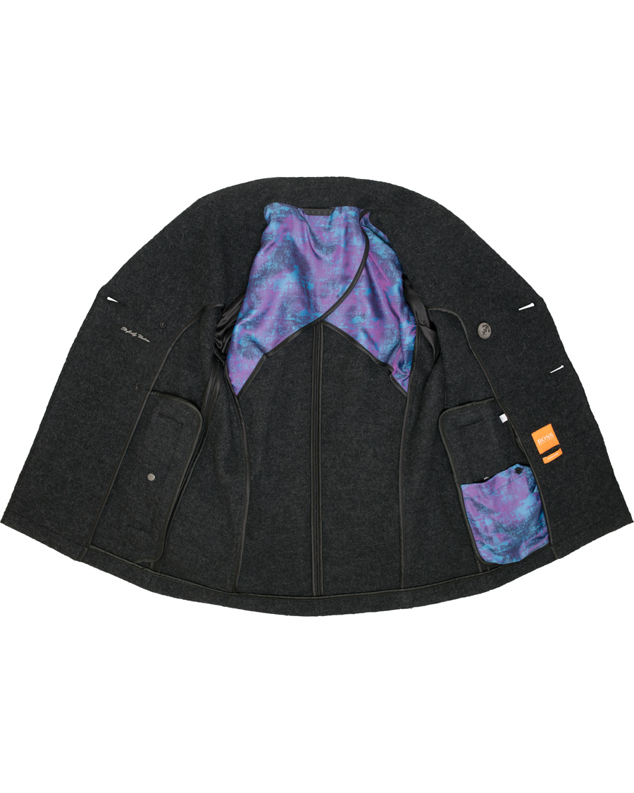 Herre | Jakker | BOSS ORANGE | BOSS Casual Branco Wool Peacoat Dark Grey