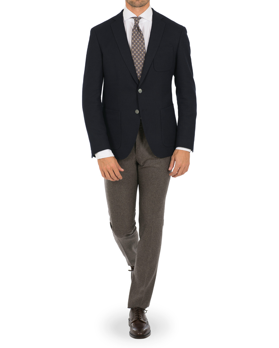 Herre | Blazere & jakker | BOSS BLACK | BOSS Reye Slim Fit Wool/Cotton Blazer Navy
