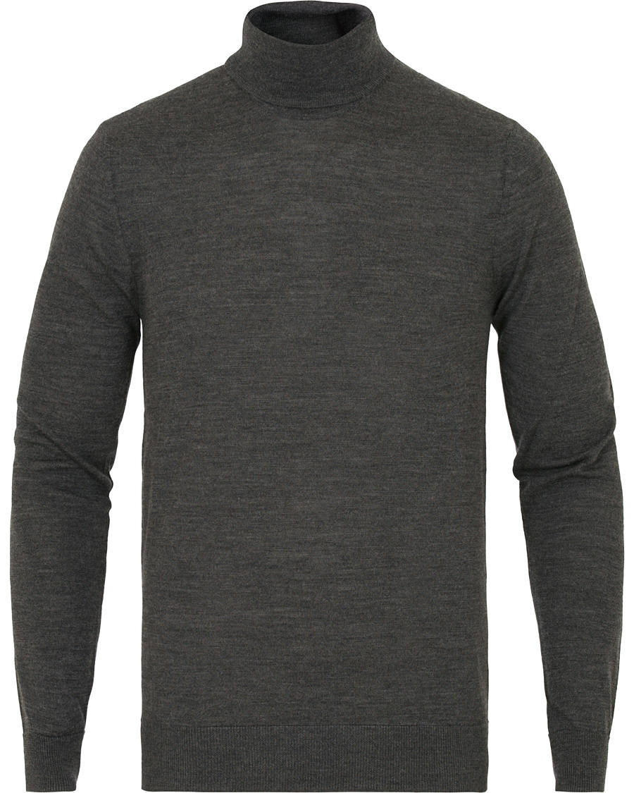 Herre | Trøjer | Tiger of Sweden | Visavi Extra Fine Merino Polo Dark Grey