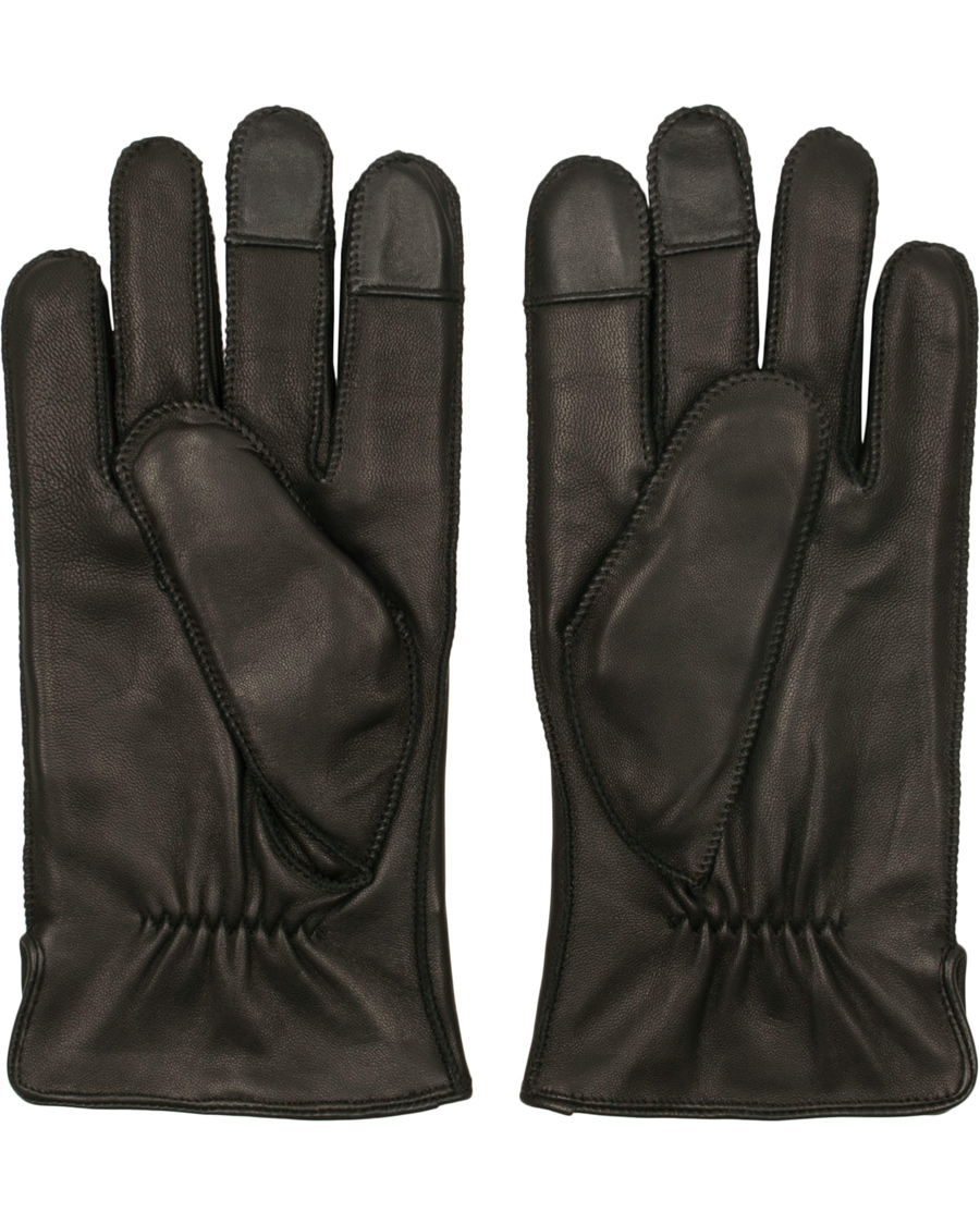 of Wandalus Calf Leather Gloves Black - CareOfCarl.dk