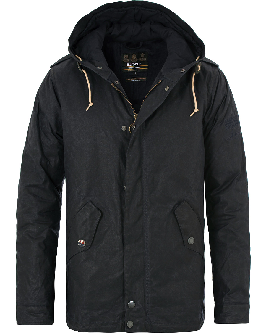 Herre | Jakker | Barbour International | Shell Wax Parka Navy