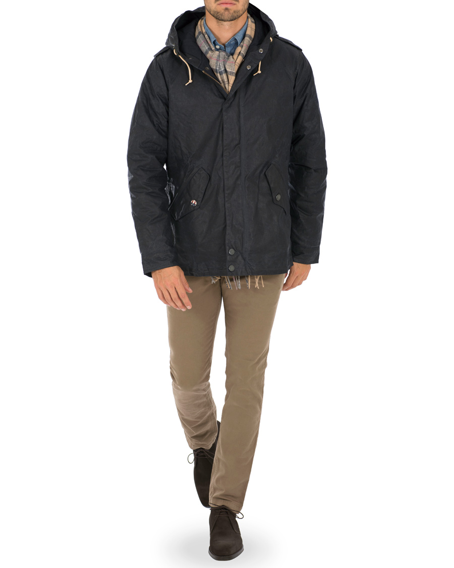 Herre | Jakker | Barbour International | Shell Wax Parka Navy