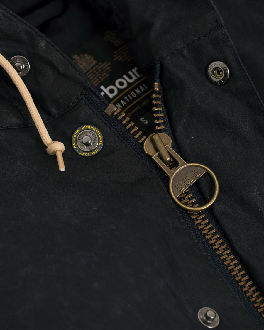 Herre | Jakker | Barbour International | Shell Wax Parka Navy