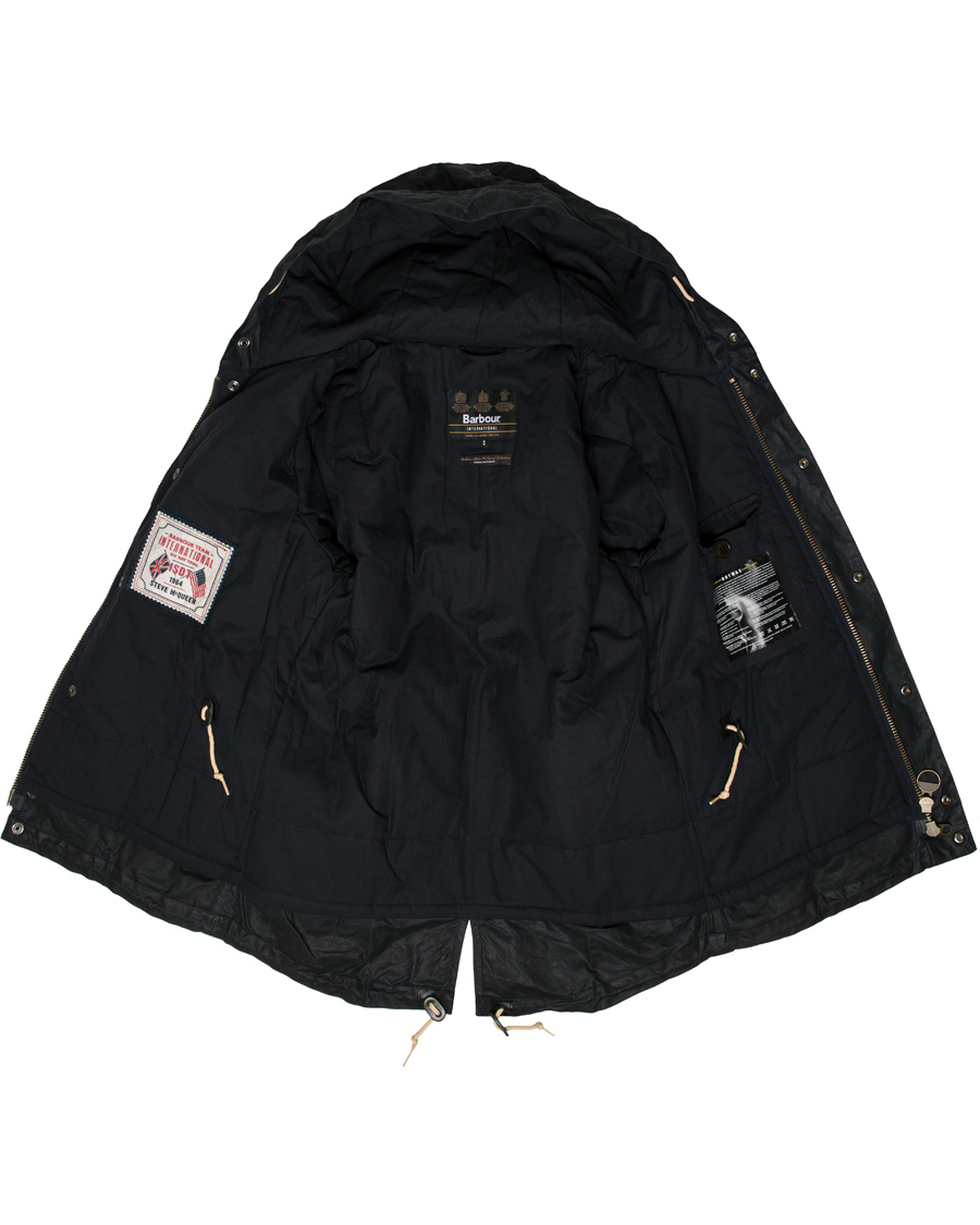 Herre | Jakker | Barbour International | Shell Wax Parka Navy