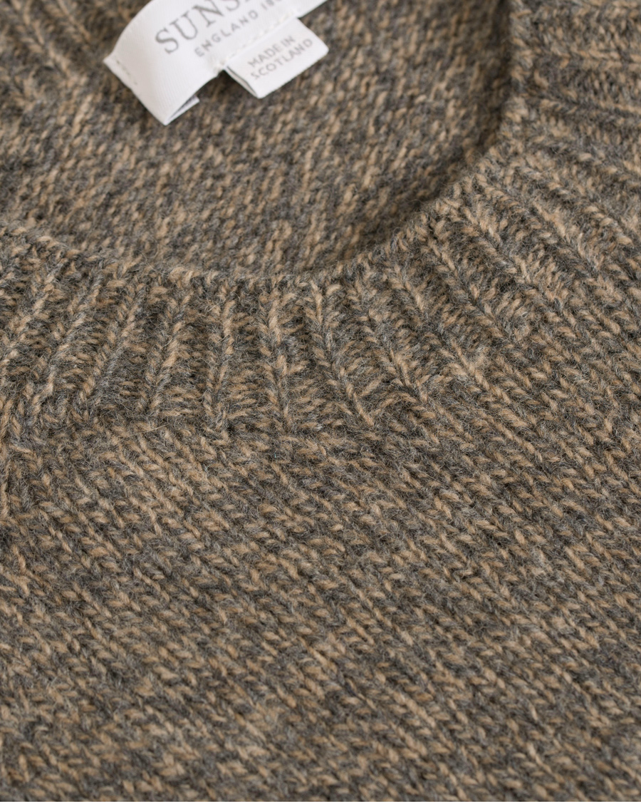 Herre | Trøjer | Sunspel | Lambswool Crew Neck Beige