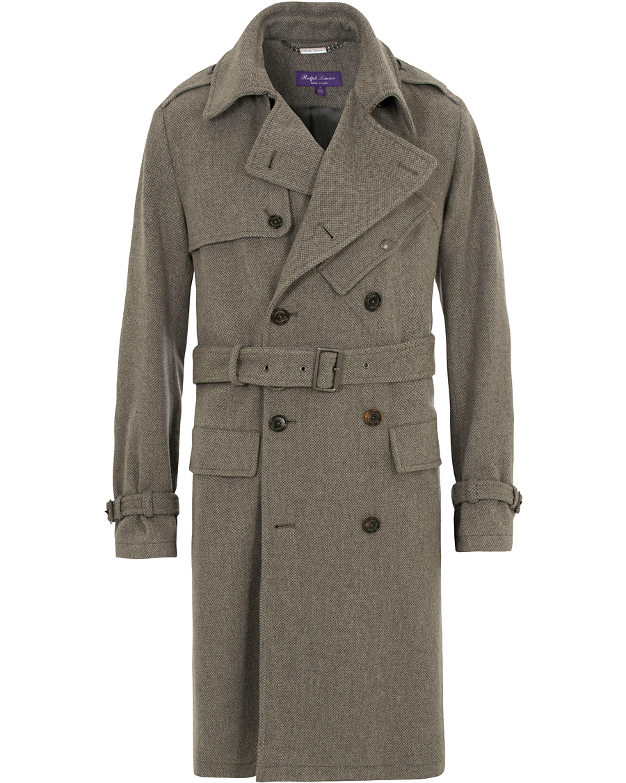 Herre | Jakker | Ralph Lauren Purple Label | Ingleton Trenchcoat Light Grey Melange