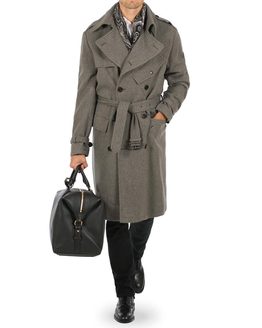 Herre | Jakker | Ralph Lauren Purple Label | Ingleton Trenchcoat Light Grey Melange