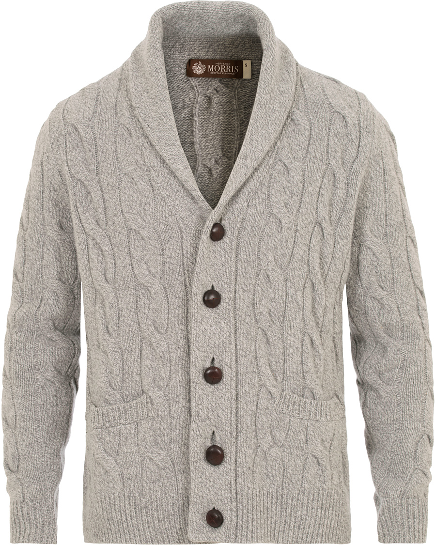 Herre | Trøjer | Morris Heritage | Cable Cardigan Grey