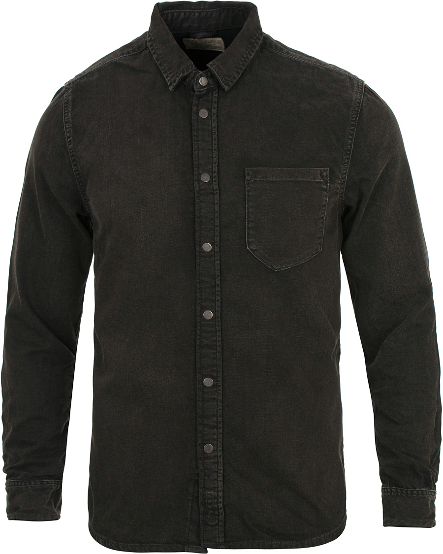 Herre | Skjorter | Nudie Jeans | Henry Blackened Indigo Shirt Black/Bue