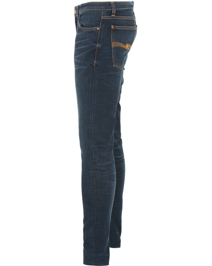 Herre | Jeans | Nudie Jeans | Skinny Lin Organic Slim Fit Stretch Jeans Dark Blue