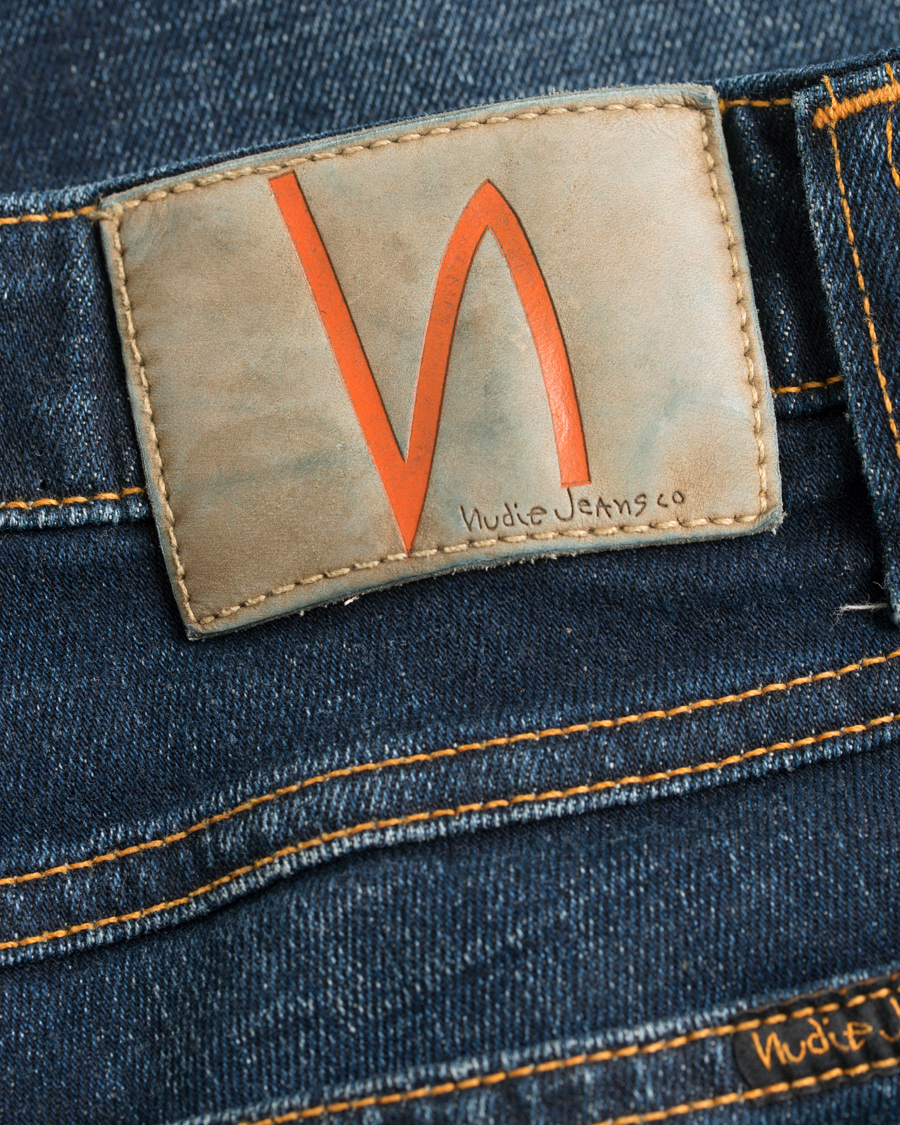 Herre | Jeans | Nudie Jeans | Skinny Lin Organic Slim Fit Stretch Jeans Dark Blue