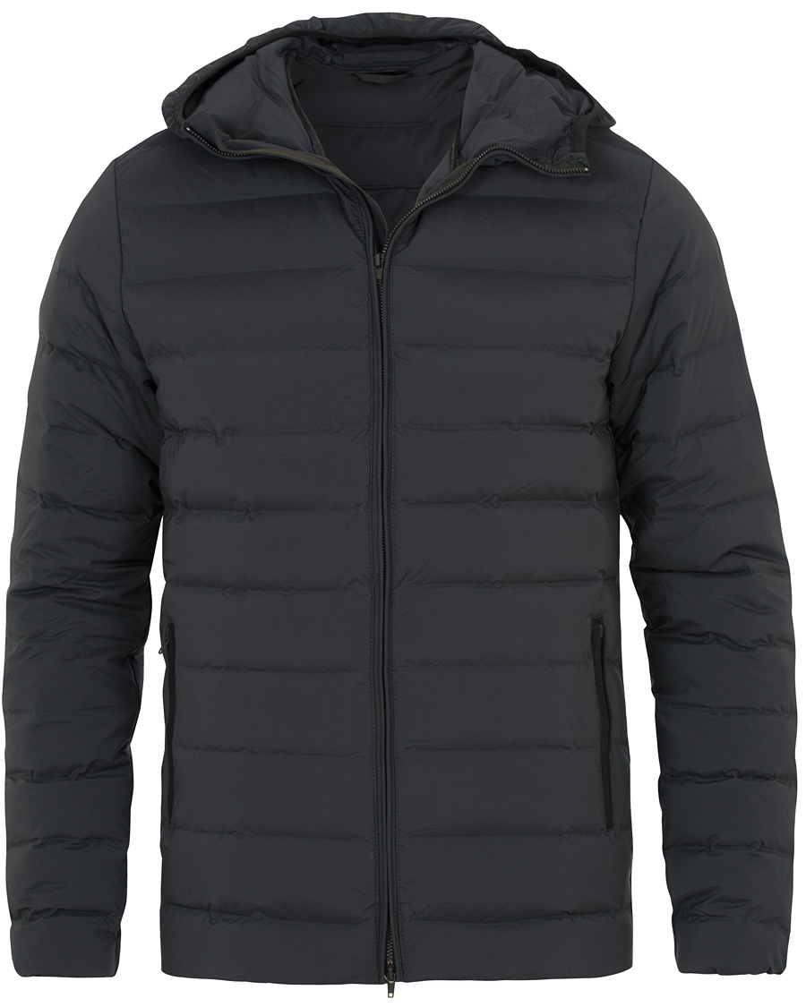 Herre | Jakker | J.Lindeberg | Down Hood Channeled Nylon Jacket Anthracite