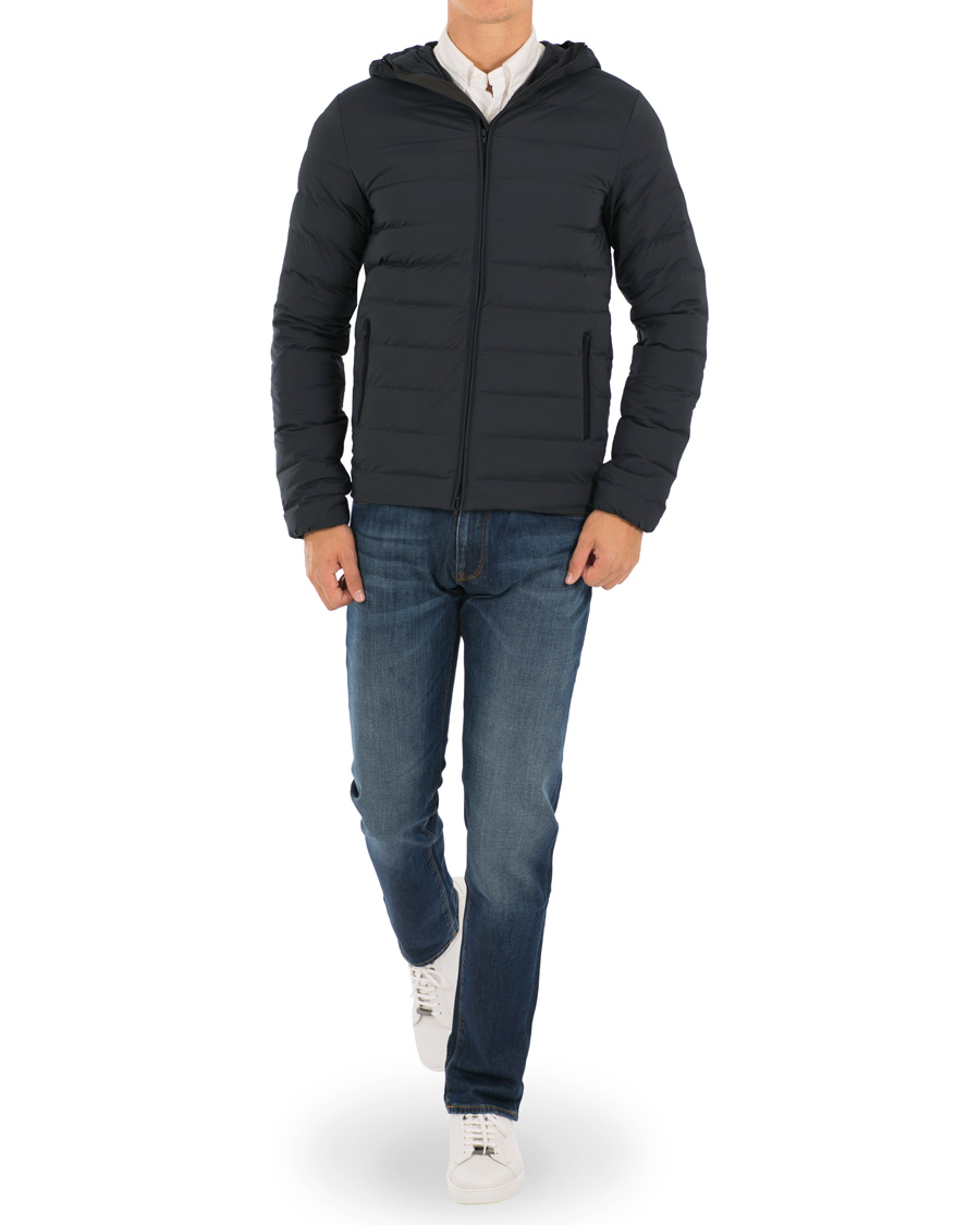 Herre | Jakker | J.Lindeberg | Down Hood Channeled Nylon Jacket Anthracite