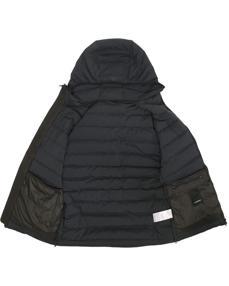 Herre | Jakker | J.Lindeberg | Down Hood Channeled Nylon Jacket Anthracite