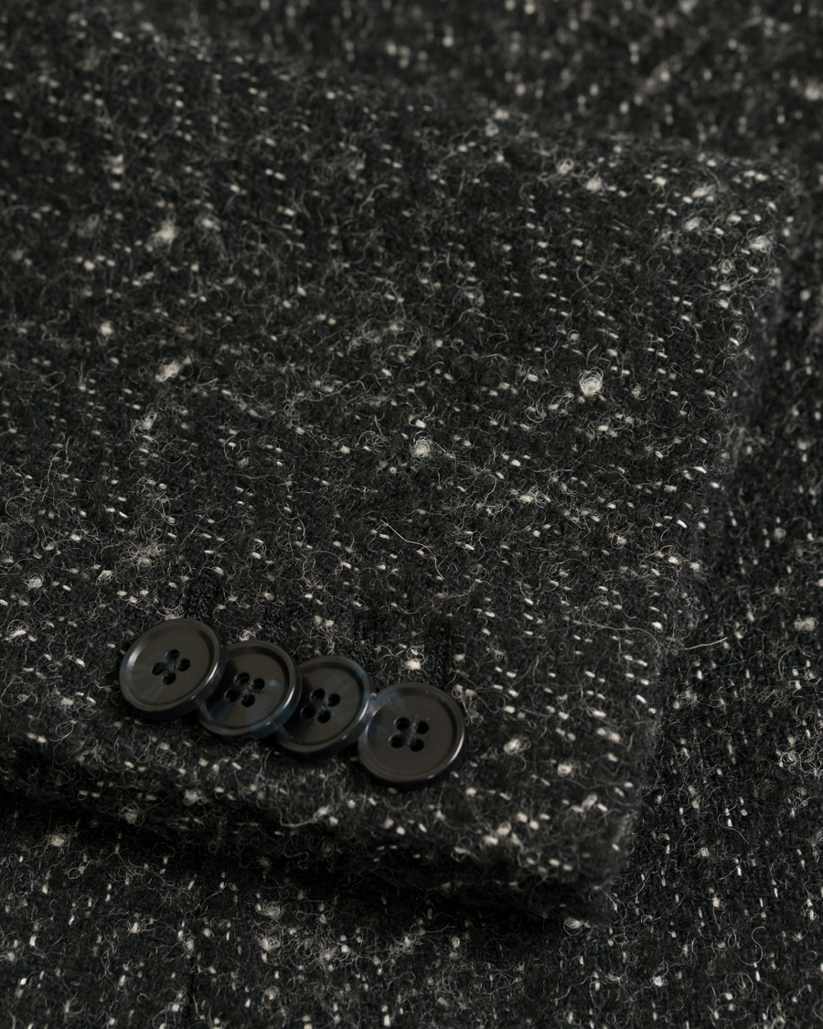 Herre | Jakker | J.Lindeberg | Wolger Rock Wool Herringbone Coat Black