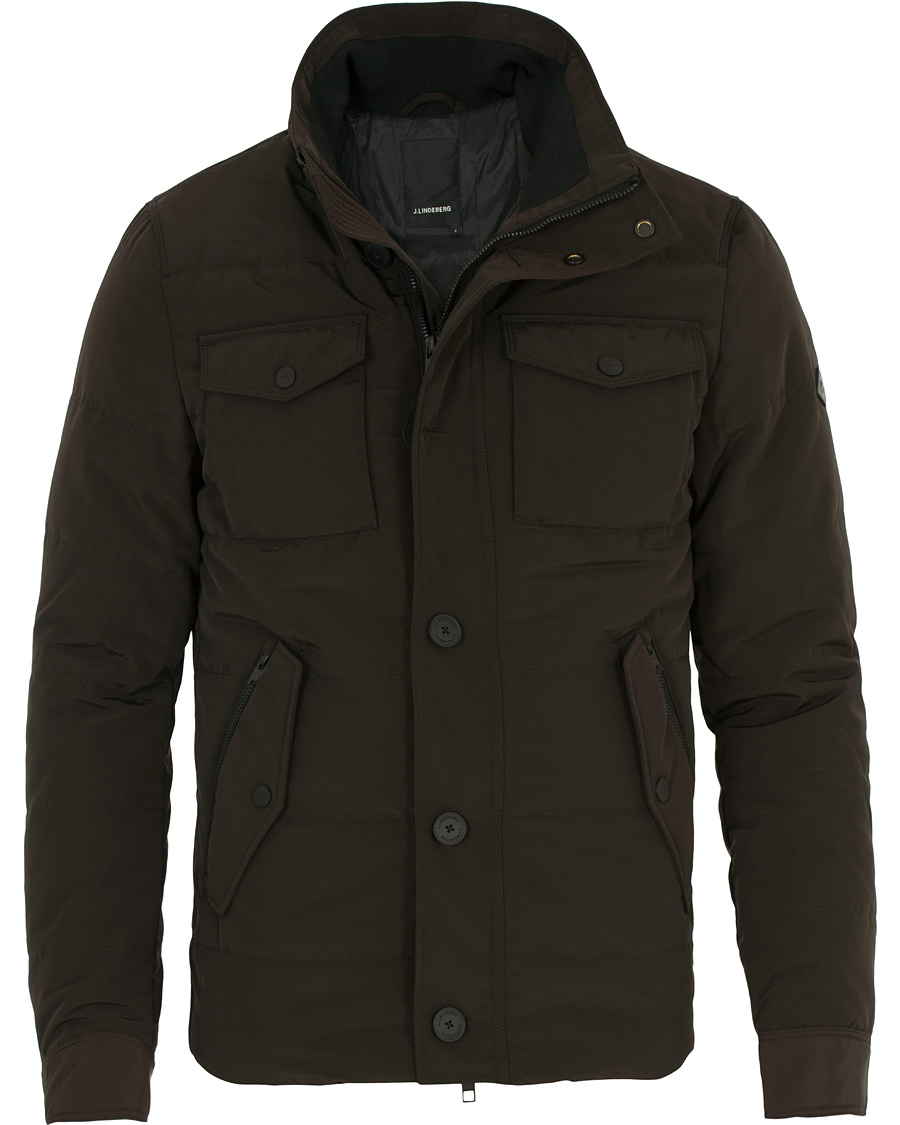 Herre | Jakker | J.Lindeberg | Bailey Stuctured Poly Jacket Brown