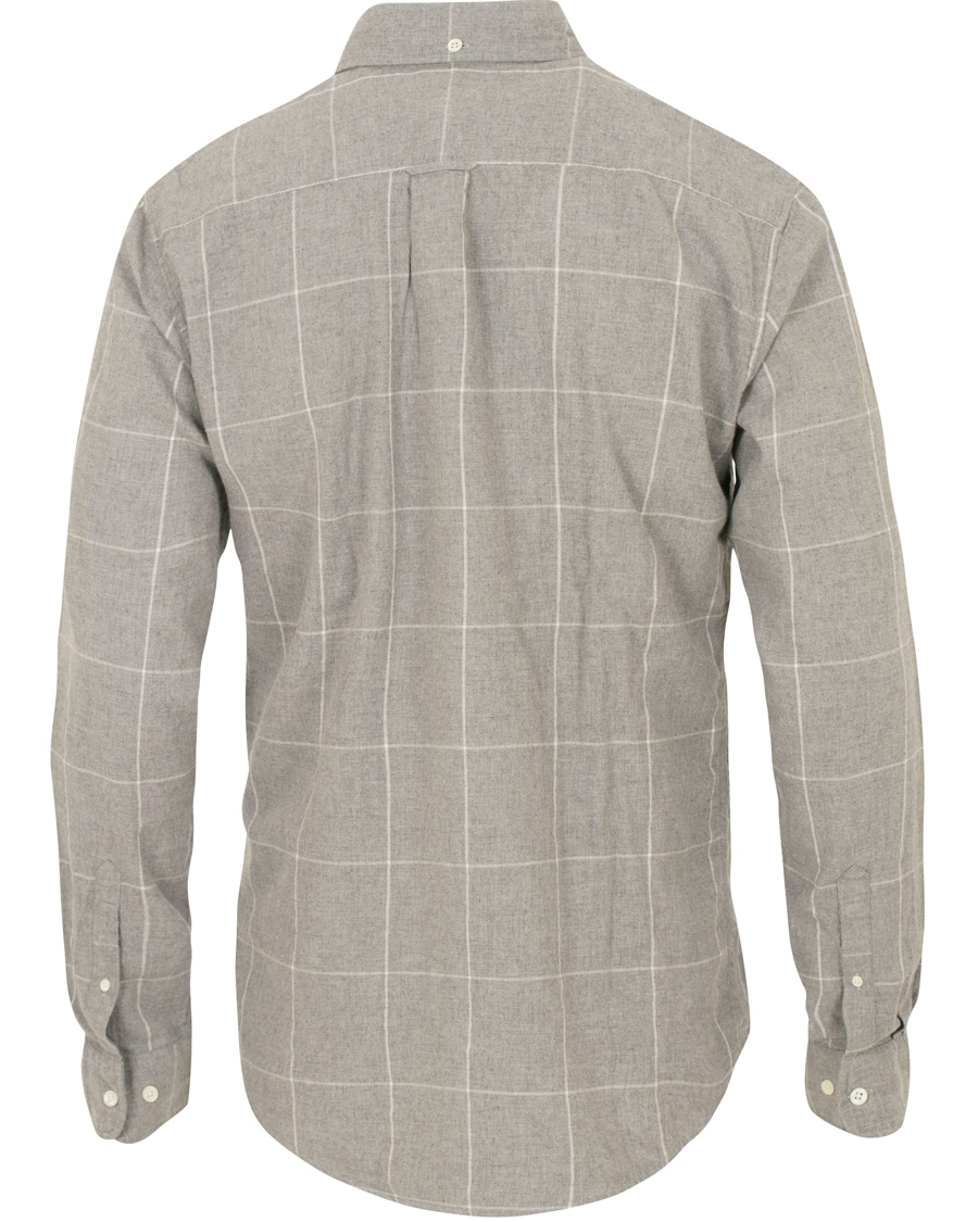 Herre | Skjorter | GANT Rugger | Windblown Flannel Check Slim Fit Shirt Grey Melange