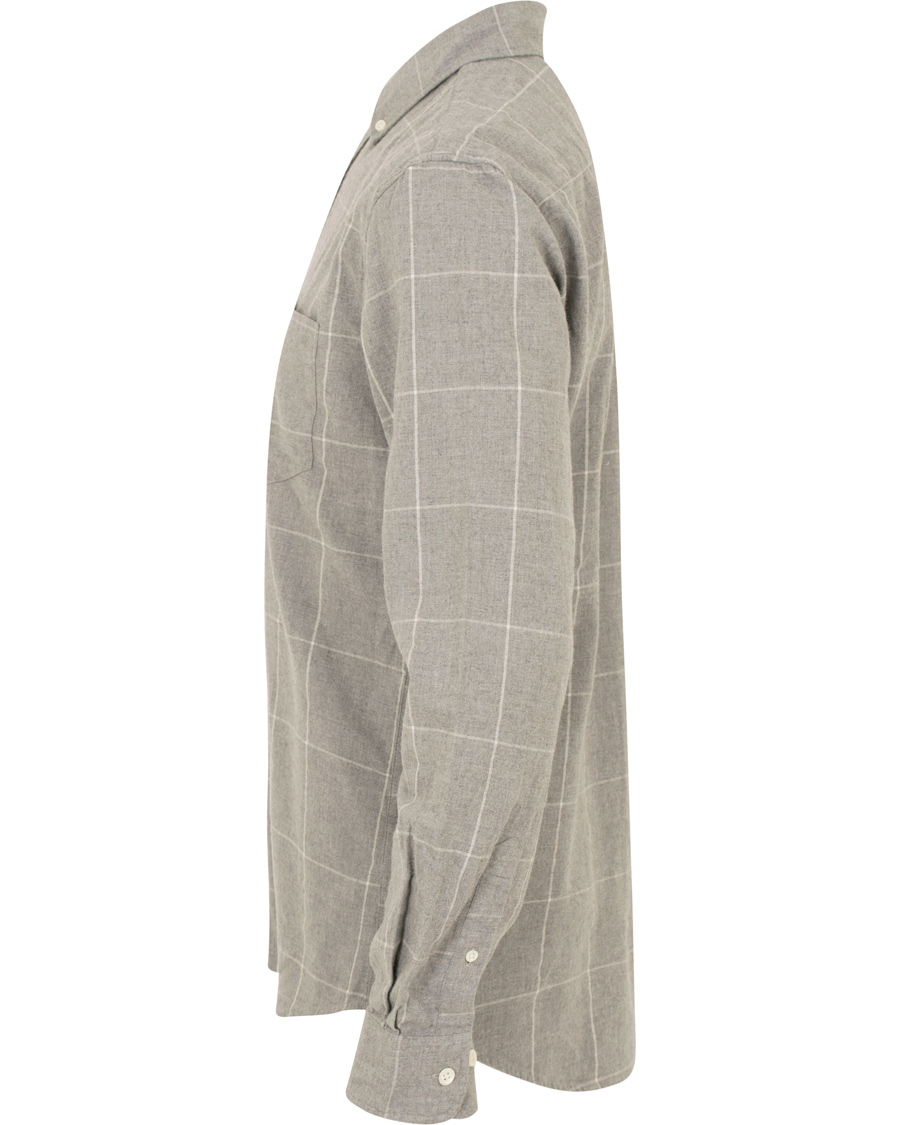 Herre | Skjorter | GANT Rugger | Windblown Flannel Check Slim Fit Shirt Grey Melange