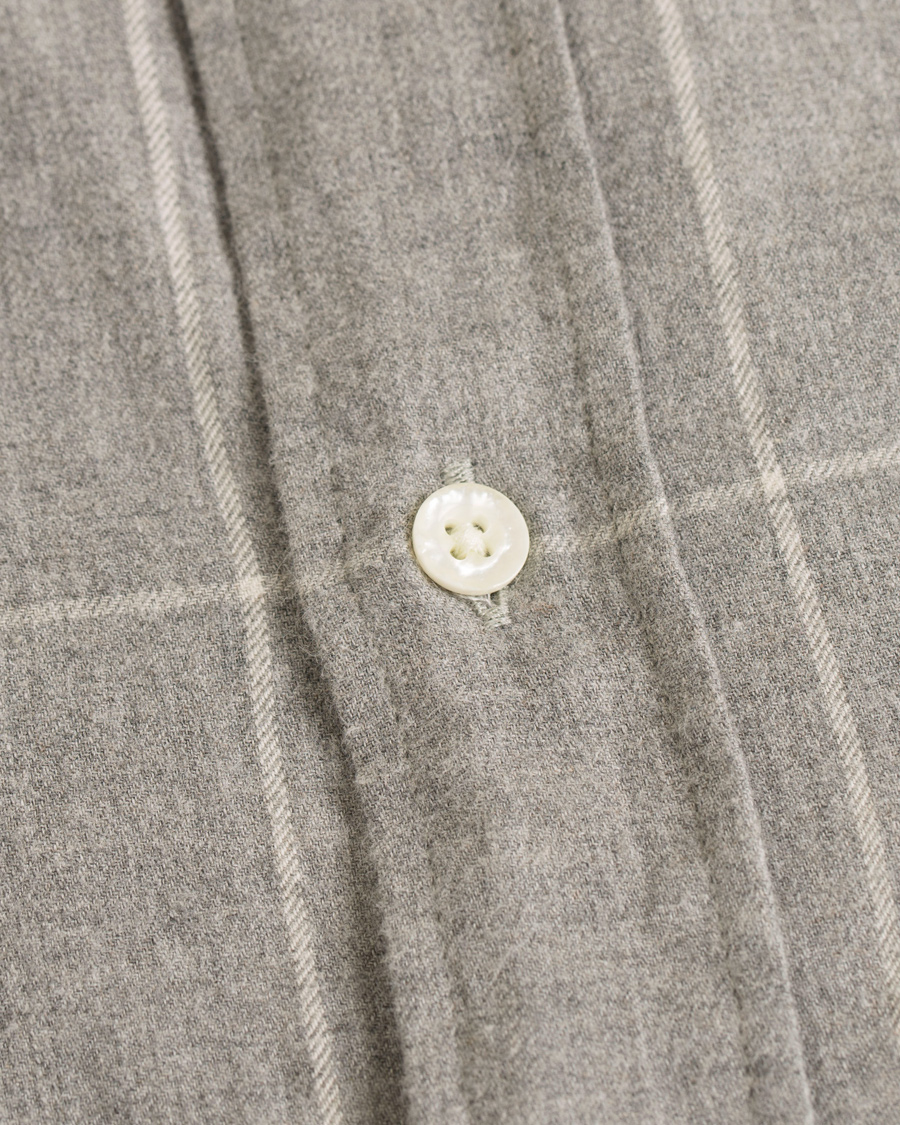 Herre | Skjorter | GANT Rugger | Windblown Flannel Check Slim Fit Shirt Grey Melange